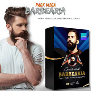 MEGA PACK BARBEARIA - CANVA - Templates para Redes Sociais de Barbearias