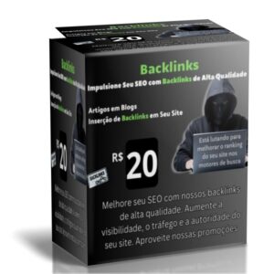 Pacote de 60 backlinks de alta qualidade por R$ 20, ideal para impulsionar SEO