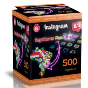 Pacote Instagram com 500 seguidores por estados do Brasil