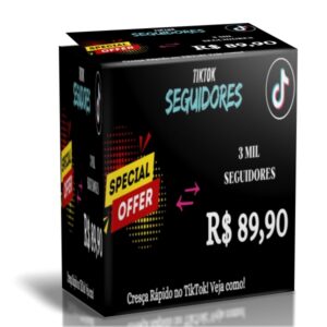 Promoção limitada: pacote de 3k seguidores no TikTok